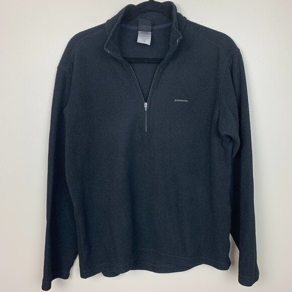 Patagonia Capilene Men's 3/4 Zip Black Pullover Fleece - Medium - Picture 1 of 7
